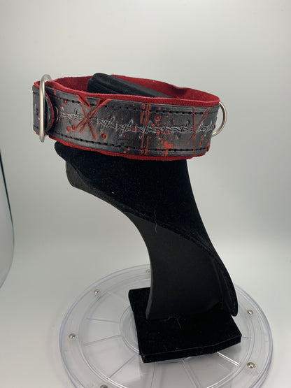 "Blood on the Wire" Leather Collar