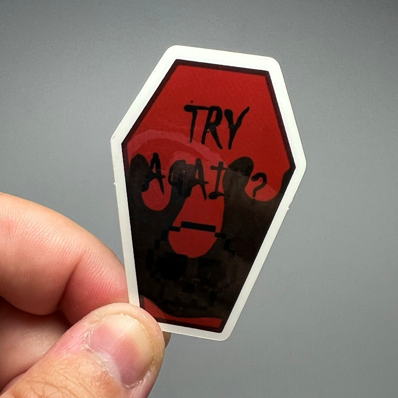 [Discounted] "Try Again" Vinyl Sticker